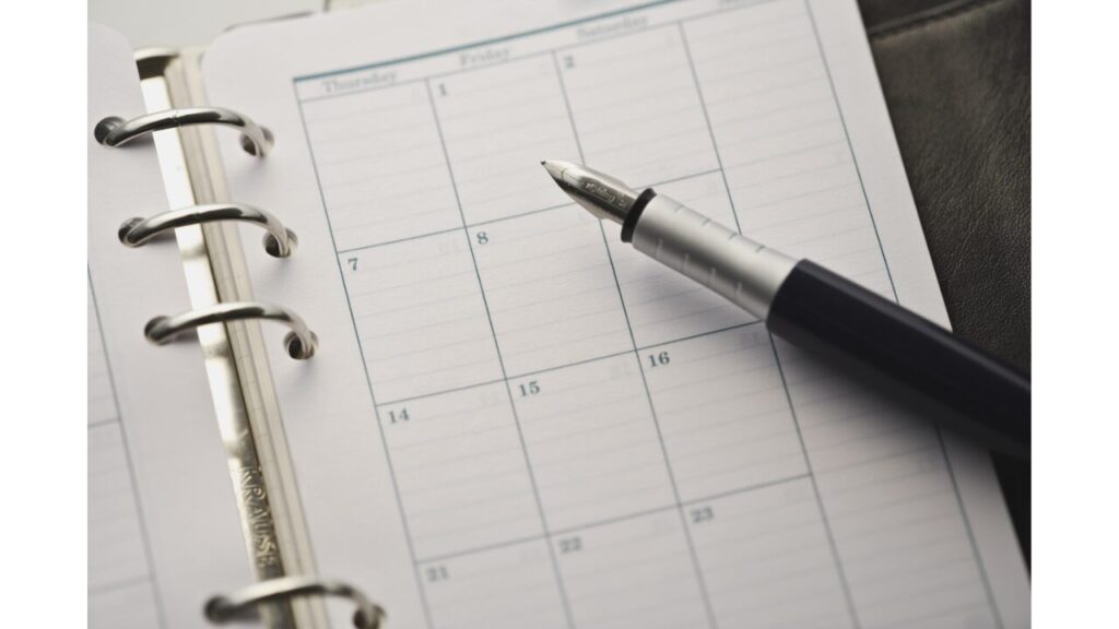 スケジュール帳の画像